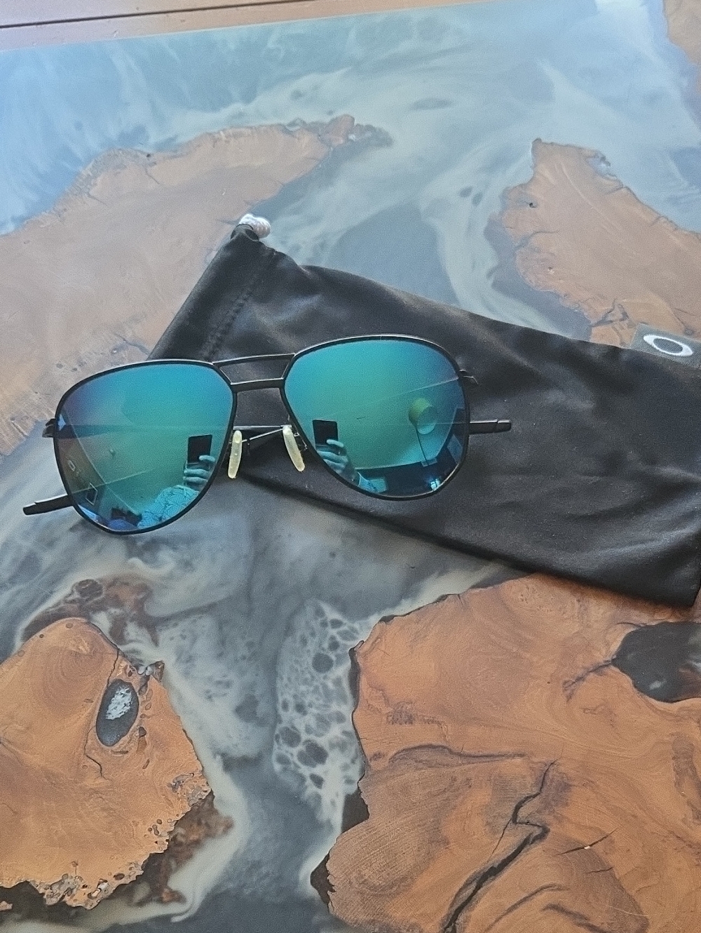 Oakley Contrail TI Men's Aviator Sunglasses with Prizm Polarized Mirrored Lenses
